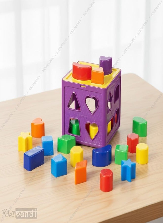 كيدز ماندي مكعب فرز الأشكال للأطفال من ماندي | لعبة تعليمية للفرز والمطابقة | مكعب أنشطة تعليمية ملون لتنمية المهارات المبكرة - Image 3